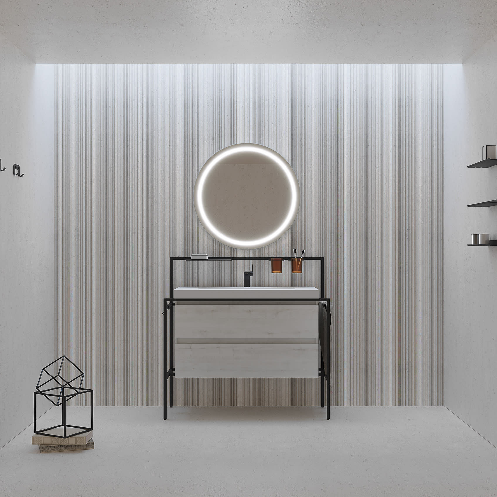 Sonia 186655+186686 Mitte 37" Bathroom Vanity | QualityBath.com