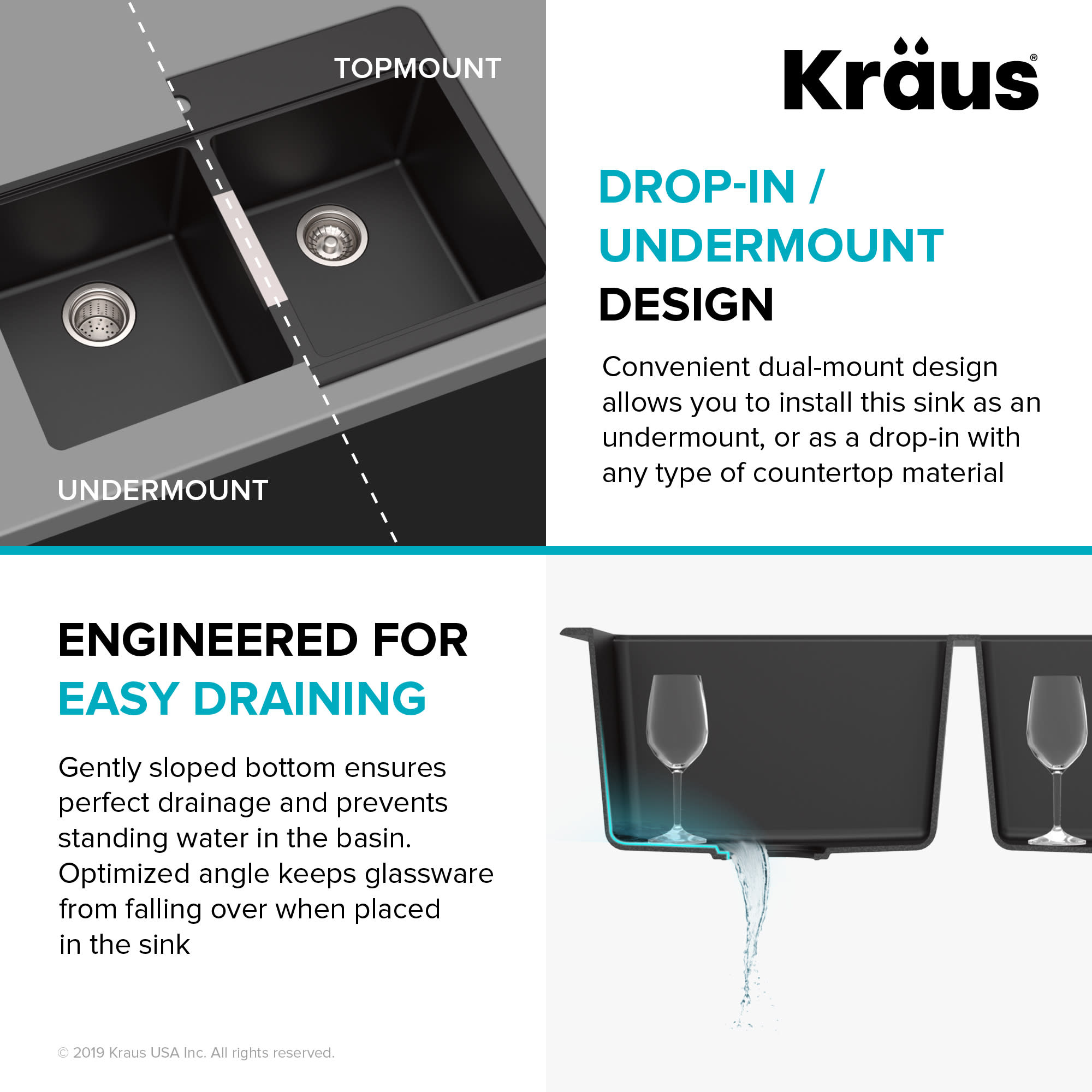 Kraus KGD-433B Granite Series 33