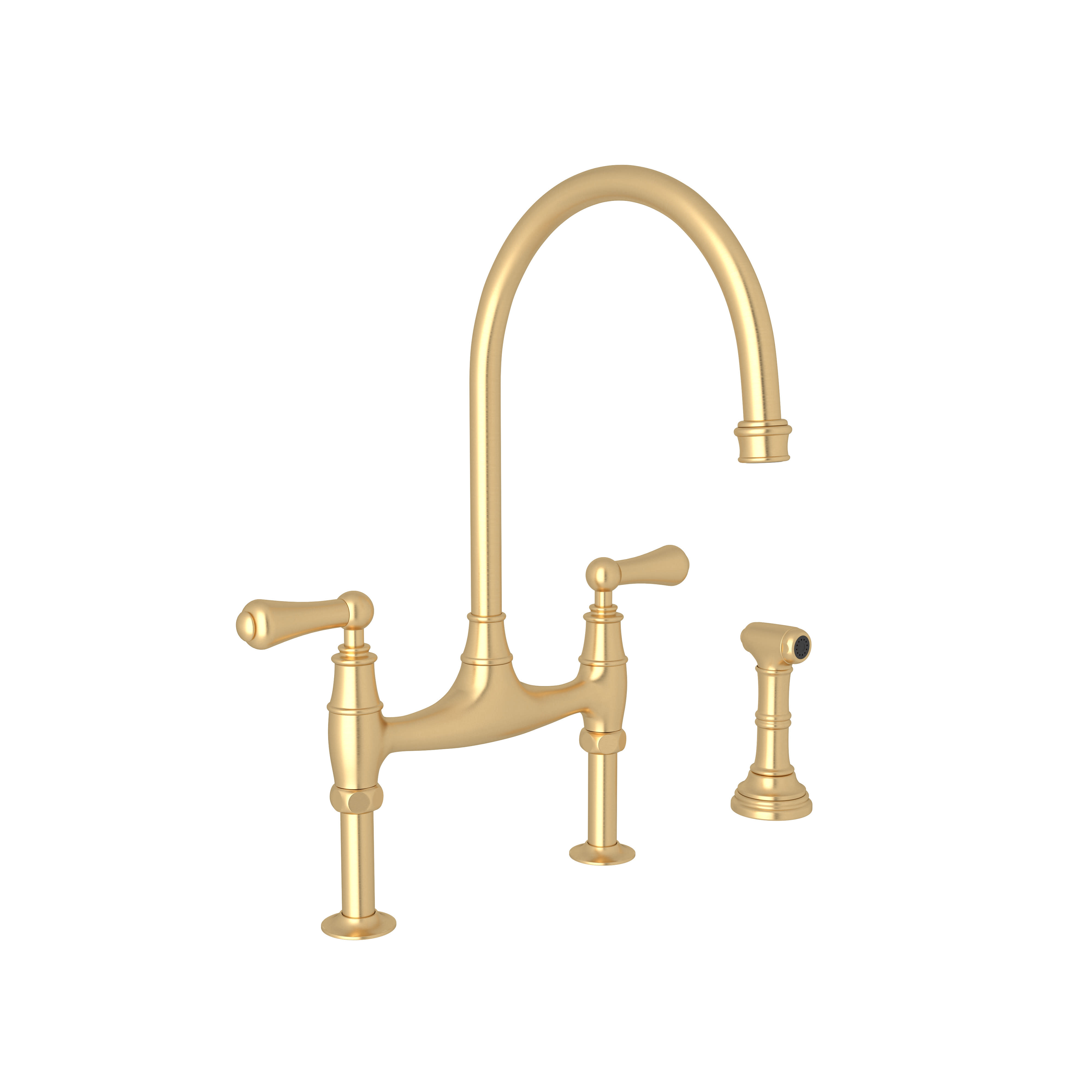 Rohl U.4719L-PN-2 Perrin & Rowe Georgian Era Bridge Faucet With