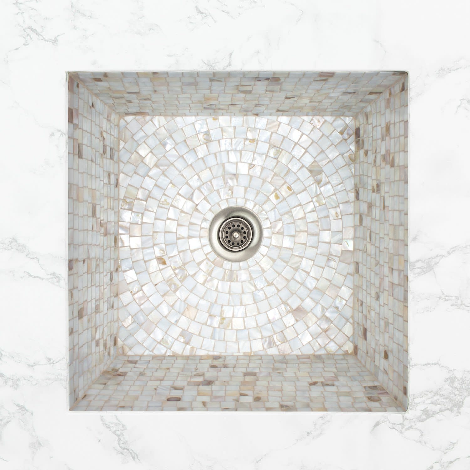 Linkasink V008 Large Square Mosaic Sink | QualityBath.com