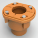 Clamp Down Drain Cast Iron no hub connection 2" Throat, 2" Outlet