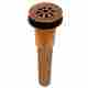 1.5" Non-Overflow Grid Bathroom Sink Drain in Polished Copper