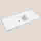 48 Inch White Solid Surface Rectangular Top/Basin with Overflow